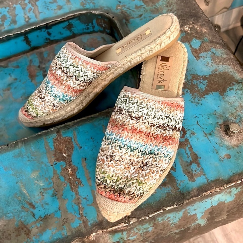 Vidoretta,Handmade In Spain,Woven Espadrille Mules, Excellent Condition,Size 11 - Picture 5 of 11